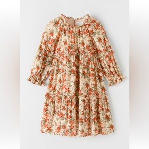 Fall floral dress, Thanksgiving dress. ZARA dress size 6